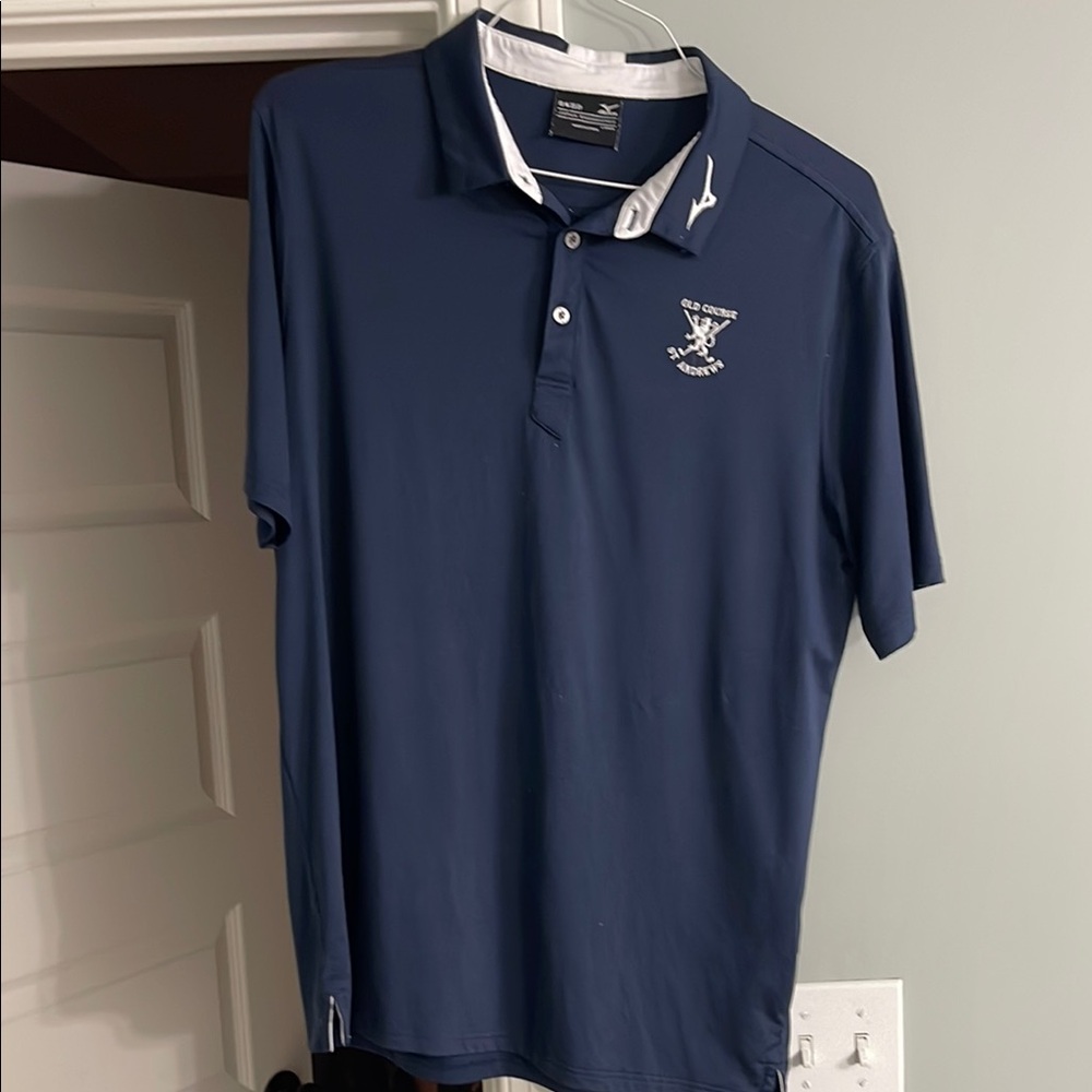 Men's Mizuno St. Andrew Navy Blue Golf Polo